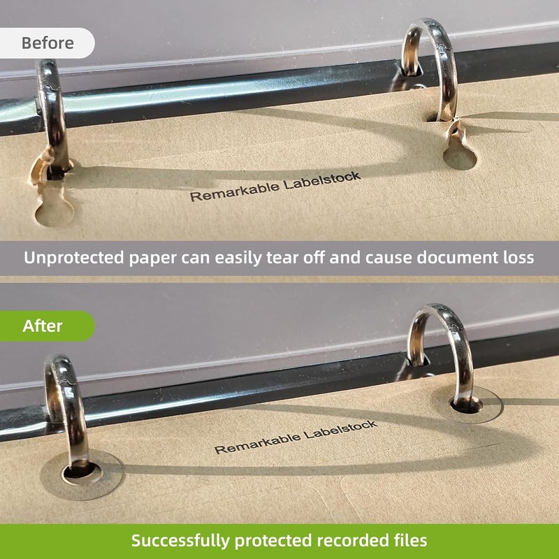 Anylabel 2500 Pack Self-Adhesive Hole Reinforcement Stickers, 1/4" Diameter Hole Punch Reinforcement Labels for School Home and Office, Clear, Non-Printable - Image 5